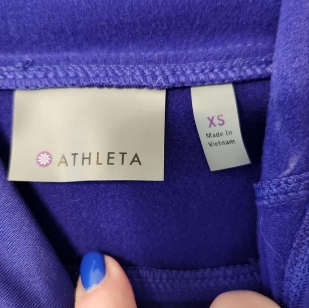 Athleta Striated Stowe Hoodie Reflective Running Sweatshirt, Size XS - Picture 3 of 7